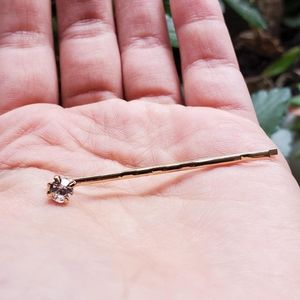 New Dainty Gold Rhinestone Hair Clip